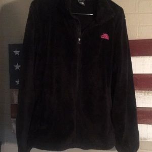 Womens The North Face Black Fleece Breast Cancer Awareness Jacket Size XL